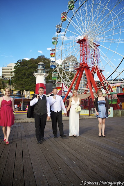 Bridal Party at Luna Park Sydney - wedding photography